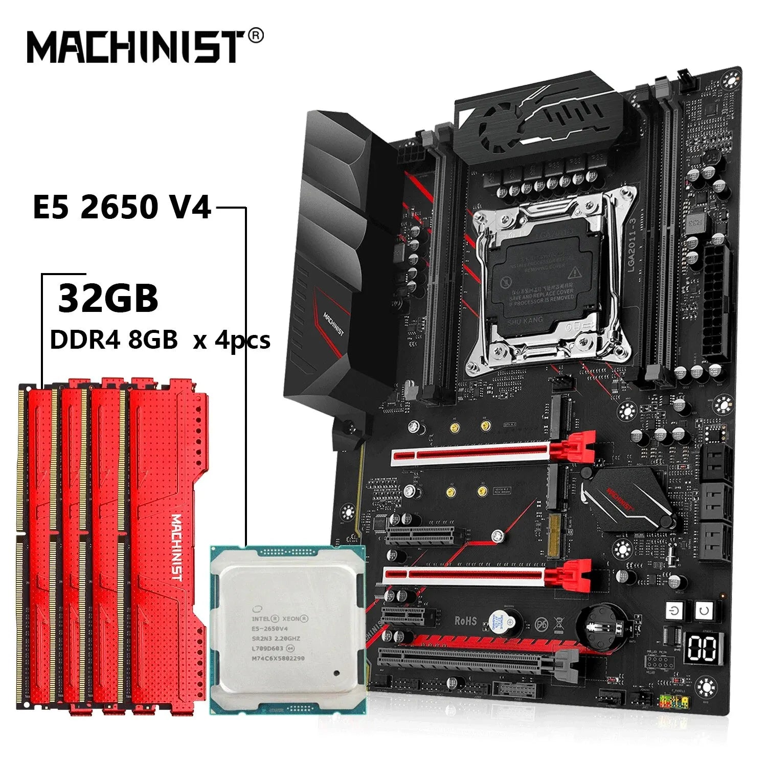 MACHINIST MR9A PRO MAX X99 Motherboard Kit Set in USA