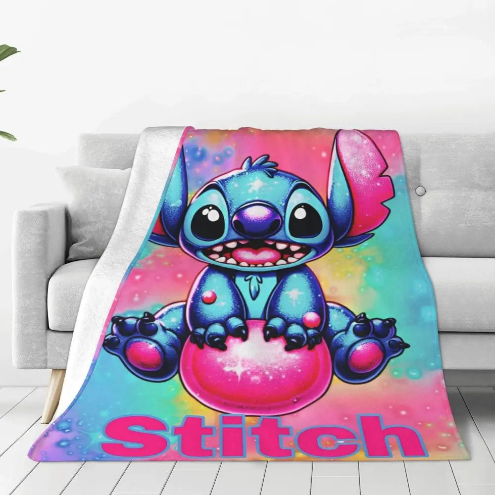 Cartoon Cute Stich 3D Printing Blanket Quality Warm in USA.