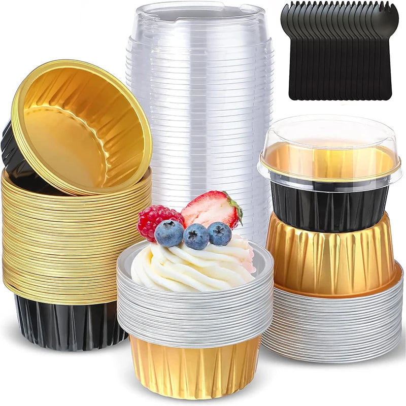 Disposable Mini Baking Cups Aluminium Foil Cake Pans in USA.