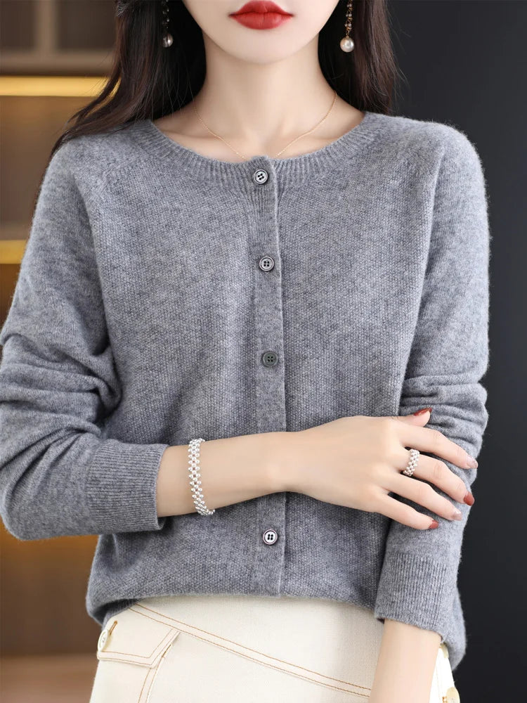 Merino Wool Sweaters Cashmere Cardigan Spring Autumn in USA