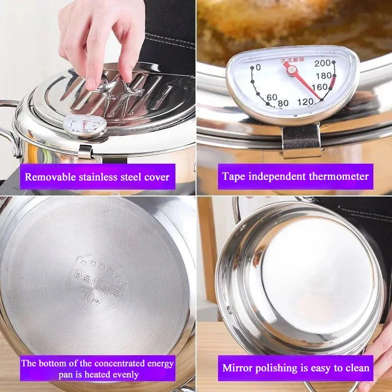 Stainless Steel Pan ,Tempura Fryer Pan, cookware in USA.