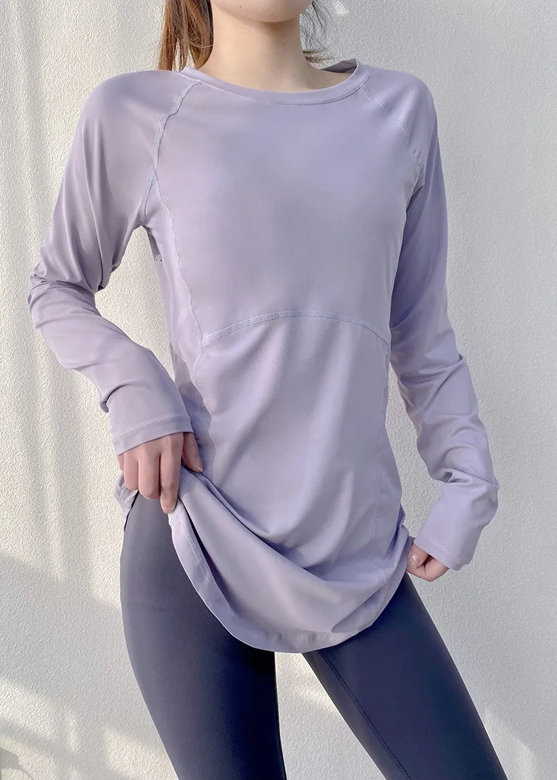 Long Sleeve Yoga Clothes Women Sportswear Woman Gym Running in USA