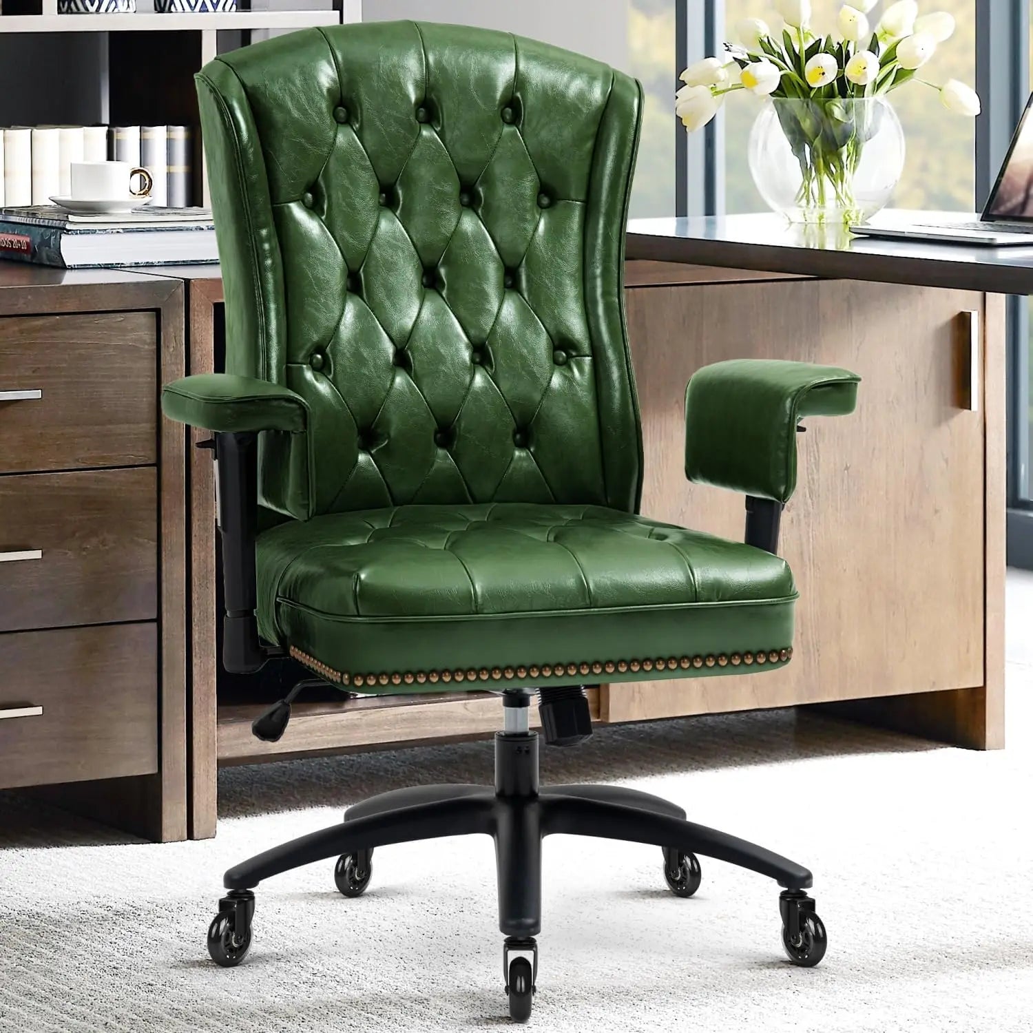 YAMASORO Ergonomic Executive Office Chair with Height-Adjustable in USA.