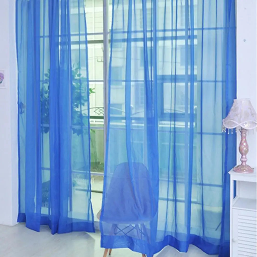 Living Room Curtain Glass Yarn Sheer Window Valance Curtain in USA