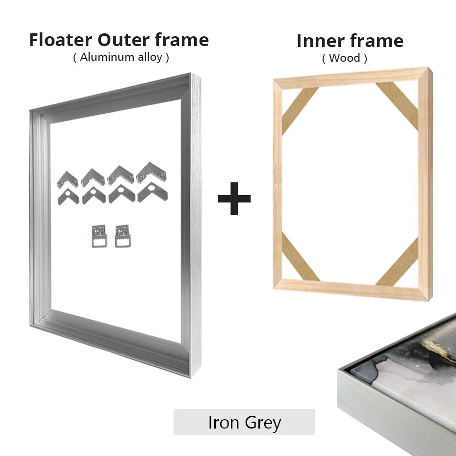 Canvas Floater Frame DIY Kit Metal Gold Large IN USA.