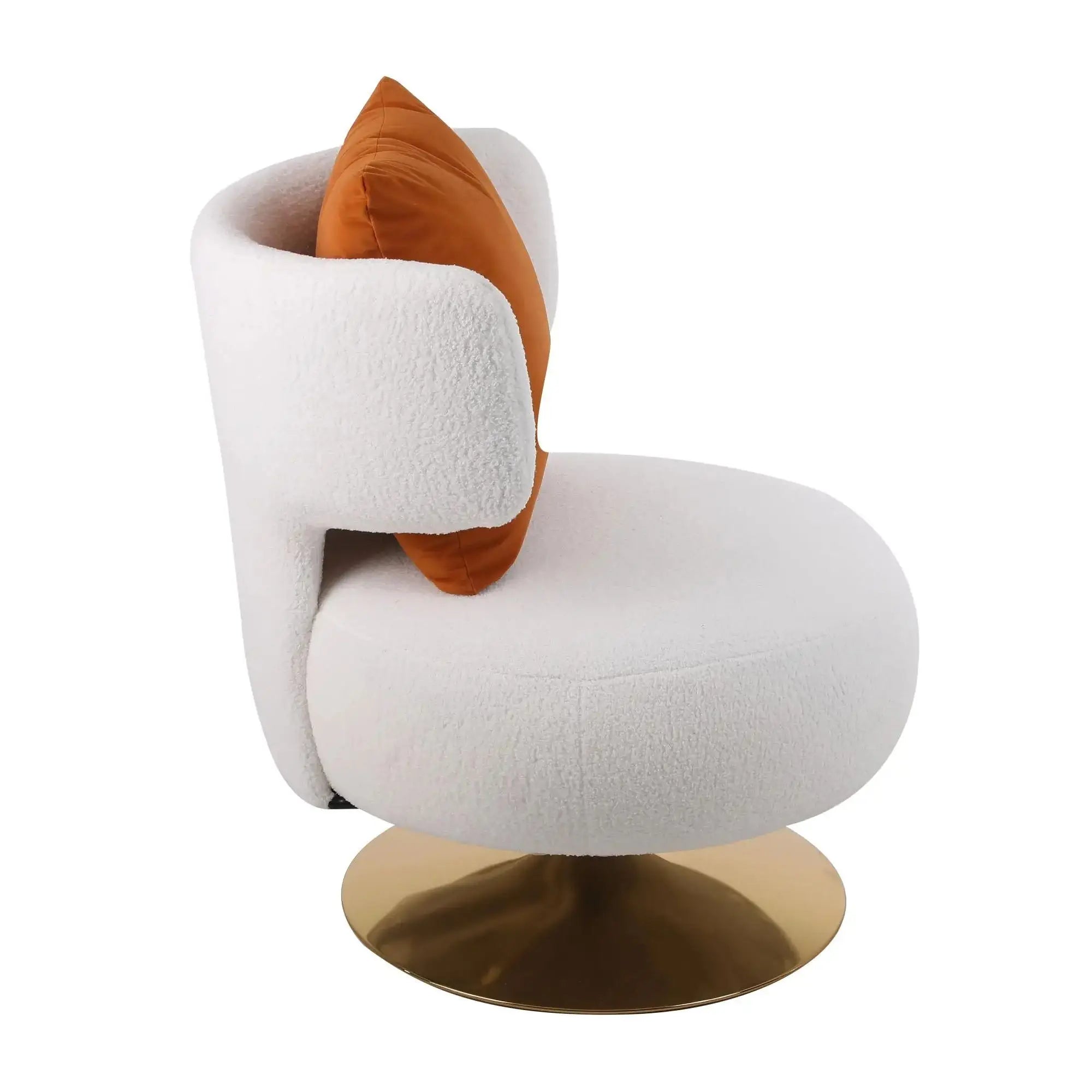 Swivel Accent Chair Armchair, Round Barrel Chair Fabric in USA.