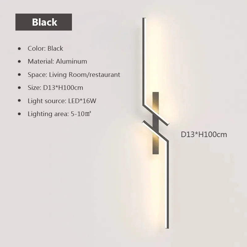 LED Wall Lamp Modern Minimalist Strip Wall Decor Lights Lighting IN USA.