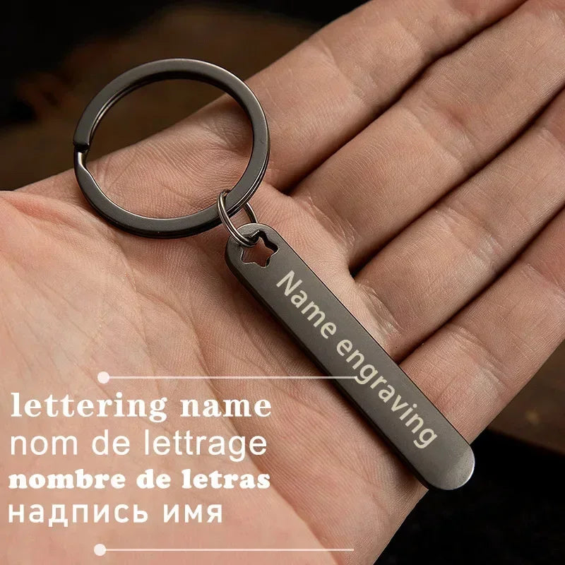 Customized Keyring Car Phone Number Name Gift in USA