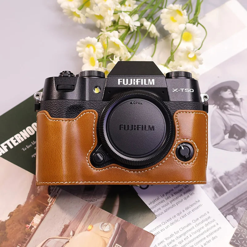 Suitable for Fuji X-T50 camera leather base micro single retro in USA.