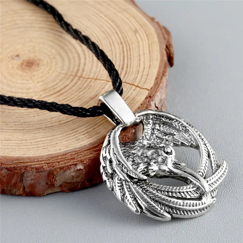 Viking Valknut Pendant Men's Necklace Women Round Pagan in USA