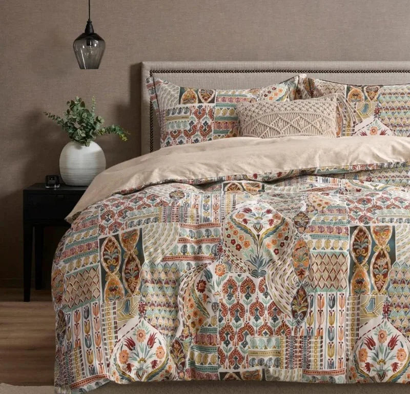 Duvet Cover, Thread Count Cotton Printed Luxury Floral Comforter