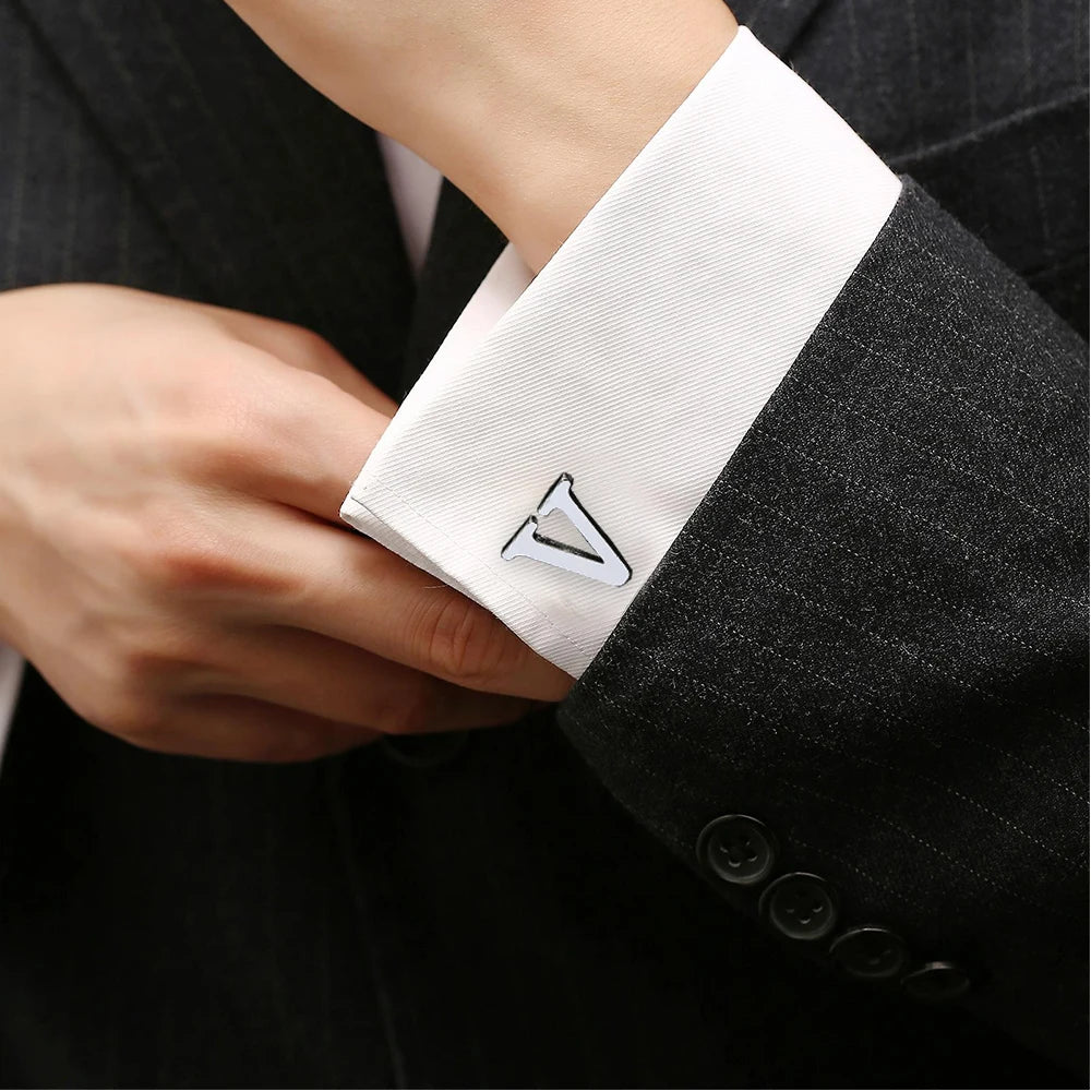 High Quality Men's French Shirt Cuff Brass Silver Color Cufflinks in USA