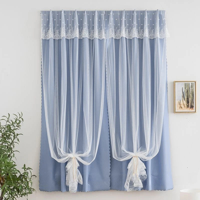 Ins Lace Curtains Window Hanging Curtains Living Room Bedroom in USA.