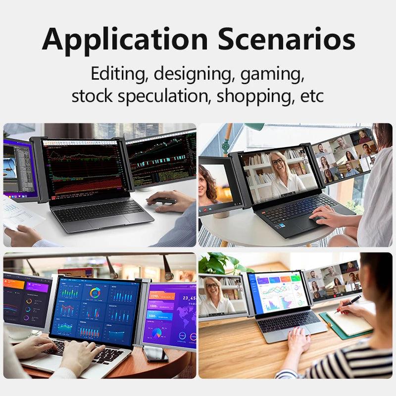 Portable Triple-screen Monitor Laptop Expansion Screen IN USA.