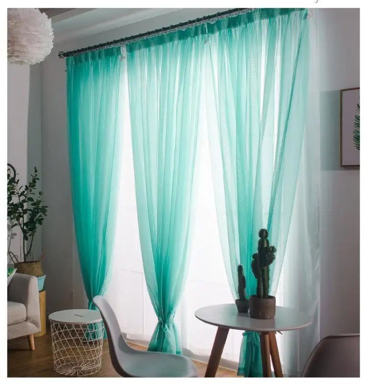 Solid Color Multicolor Bay Window Screening Door Curtains IN USA.