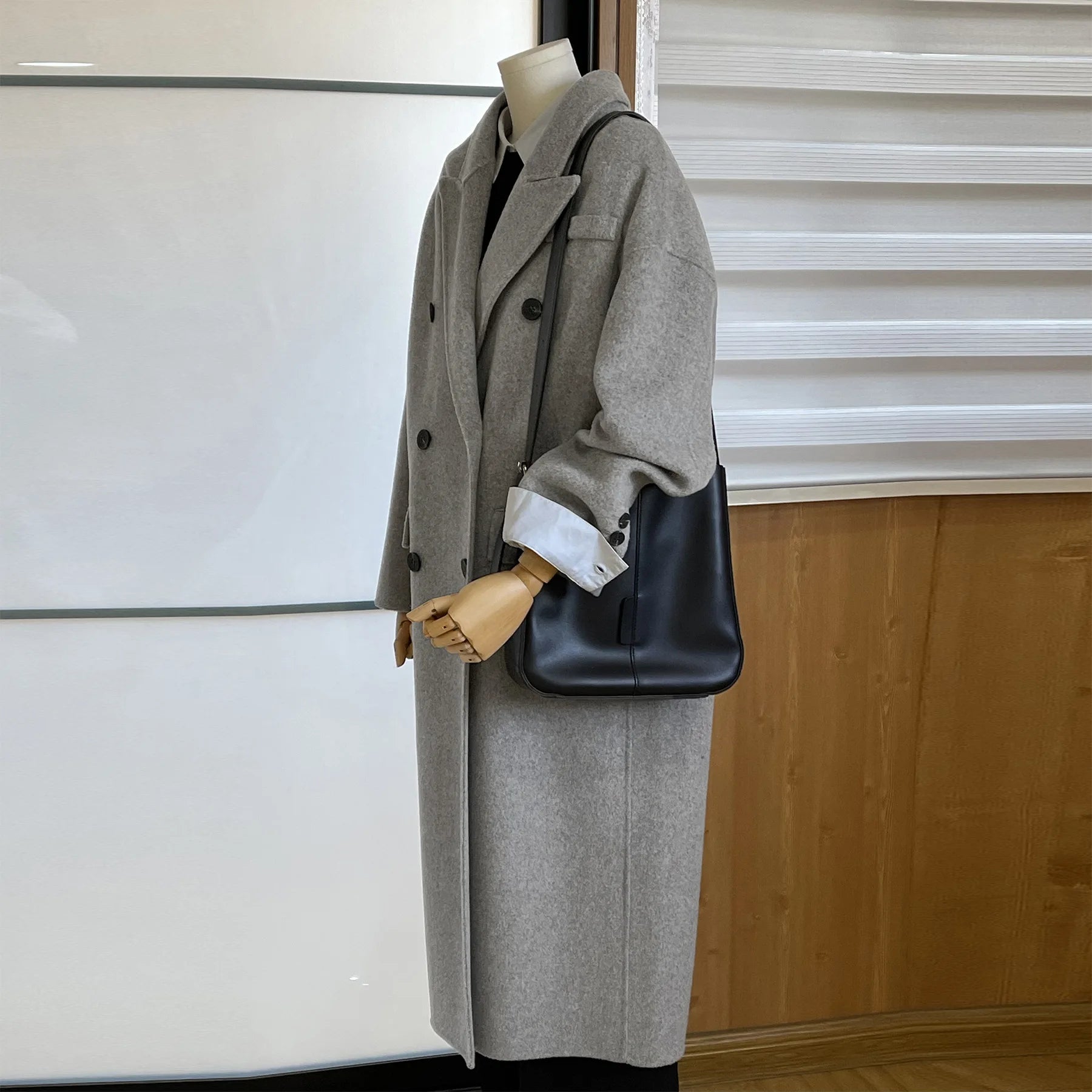 Office Lady Woolen Jackets Autumn Winter Korean-Style Profile IN USA.