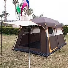 Large tent people family cabin straight wall doors windows net in USA