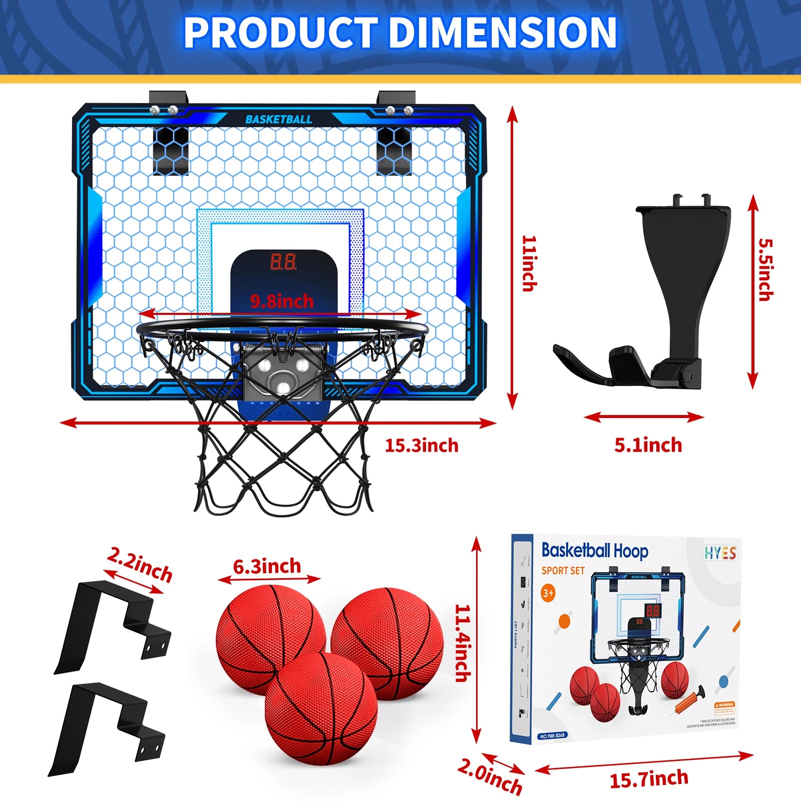 Remote Control Mini Basketball Hoop Electronic Scoreboard in USA