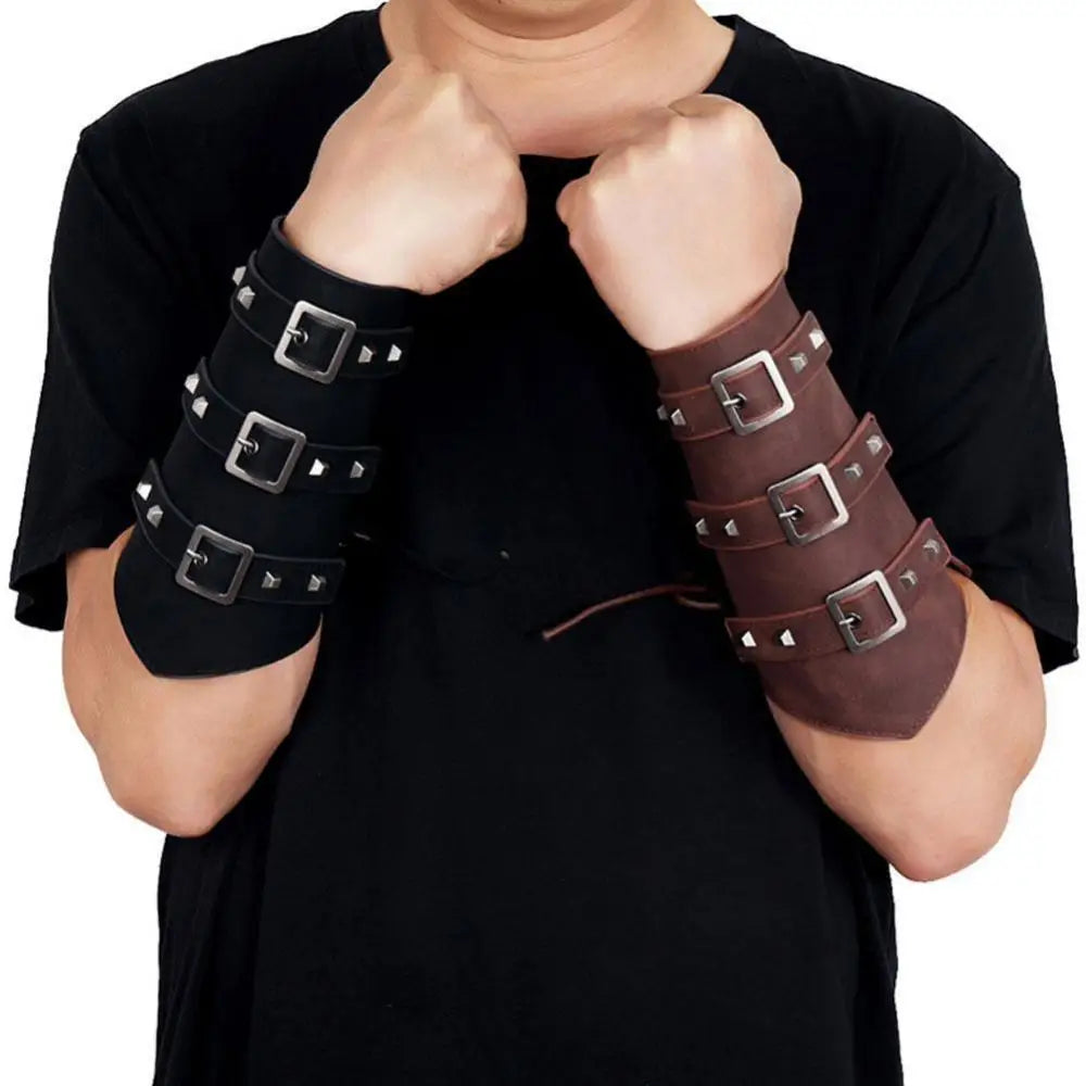 Leather Armor Arm Viking Wristband Bracer in USA