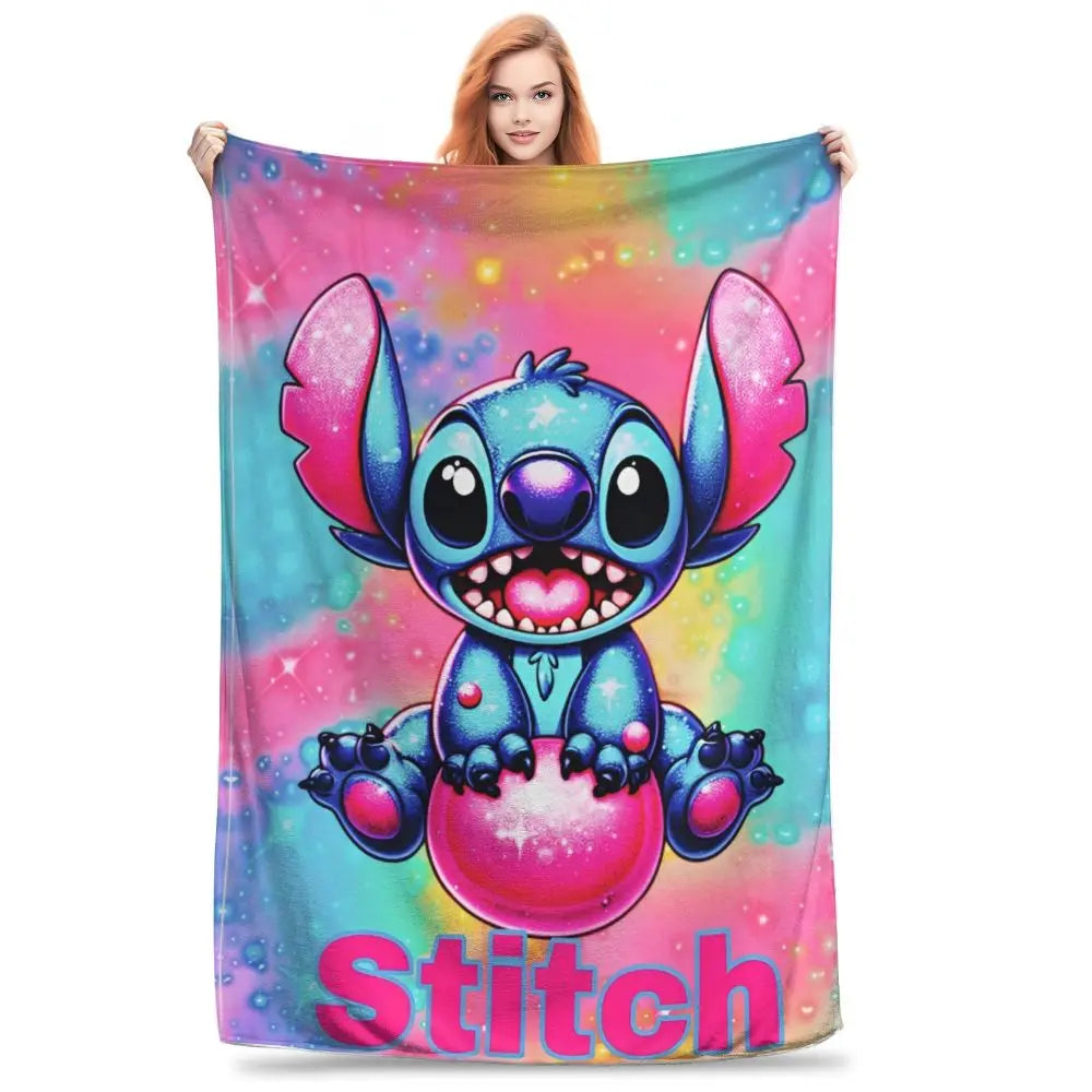 Cartoon Cute Stich 3D Printing Blanket Quality Warm in USA.