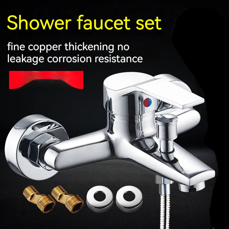 Home Bathroom Triple Shower Faucet Support Hot and Cold Water