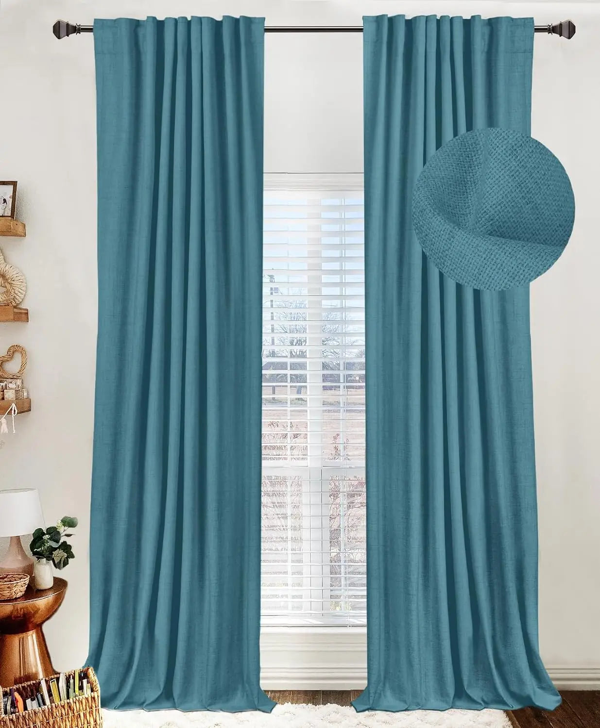 Blackout Shield Linen Blackout Curtains Bedroom in USA