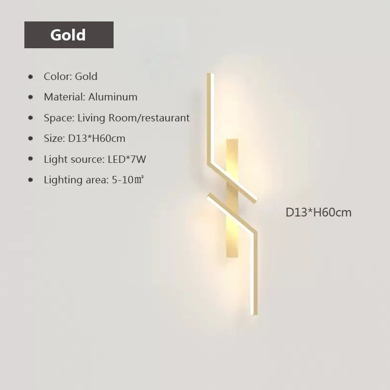 LED Wall Lamp Modern Minimalist Strip Wall Decor Lights Lighting IN USA.