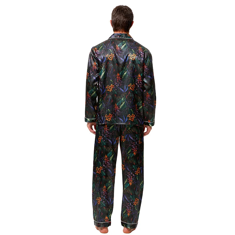 Tony&Candice Men's Satin Silk Pajama Set Men Pajamas Silk in USA