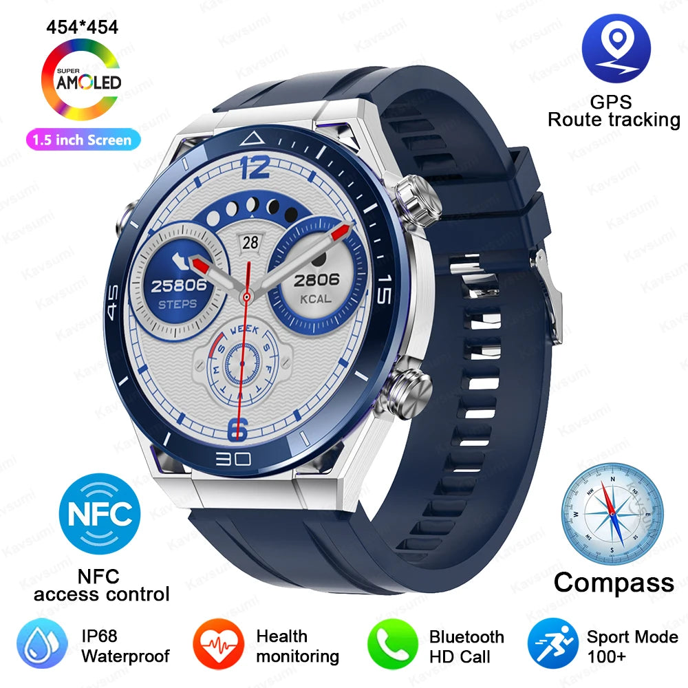 GPS Tracker Smartwatch Men NFC Bluetooth Call IN USA.