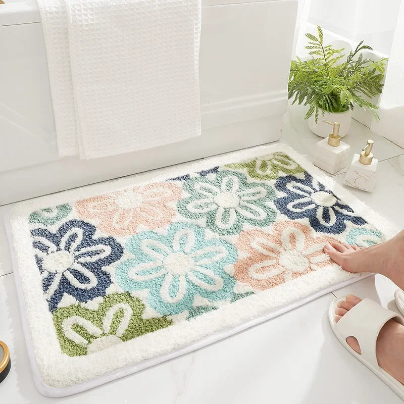 Bathroom Rug Soft Pink Cute Bath Mat Absorbent Microfiber in USA.