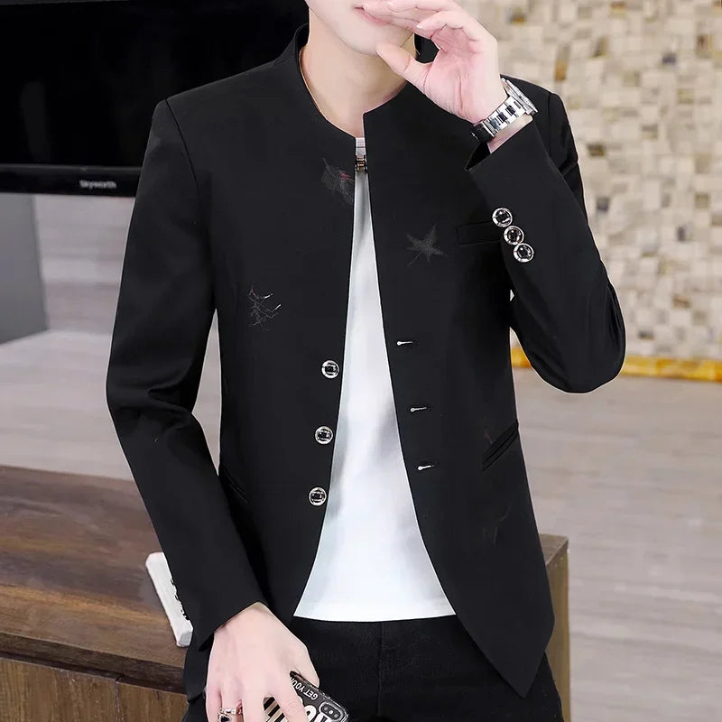 Chinese Tunic Casual Suit Thin Jacket Youth in USA