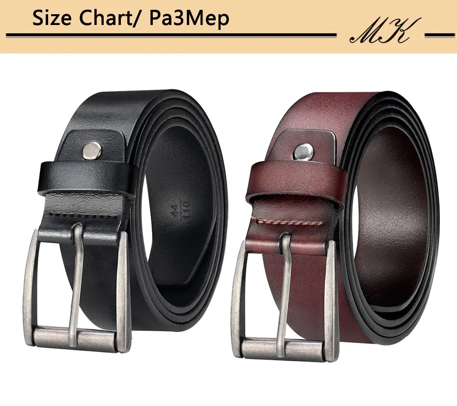 Maikun Genuine Leather Belts Men Jeans Trousers in USA