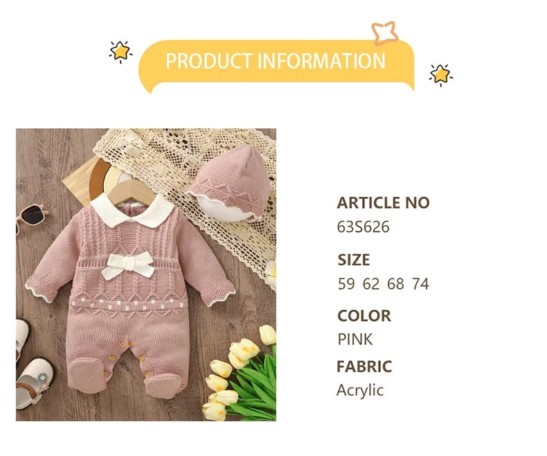 Jumpsuit Long Sleeve Cute Bow Toddler Clothes in USA