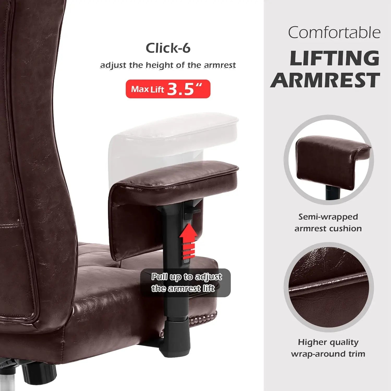 YAMASORO Ergonomic Executive Office Chair with Height-Adjustable in USA.