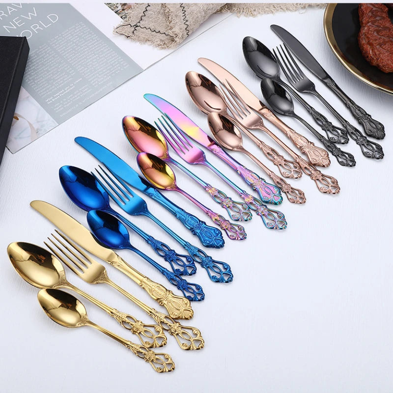 Stainless Steel Flatware Tableware Multi-Color Knife in USA.