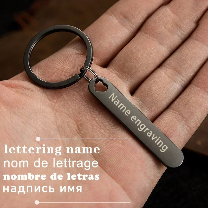 Customized Keyring Car Phone Number Name Gift in USA