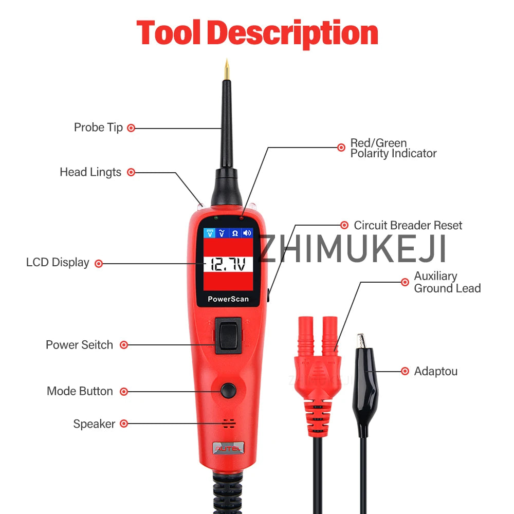 Autel Powerscan PS100 Automotive Circuit Tester System 12V/24V Auto El