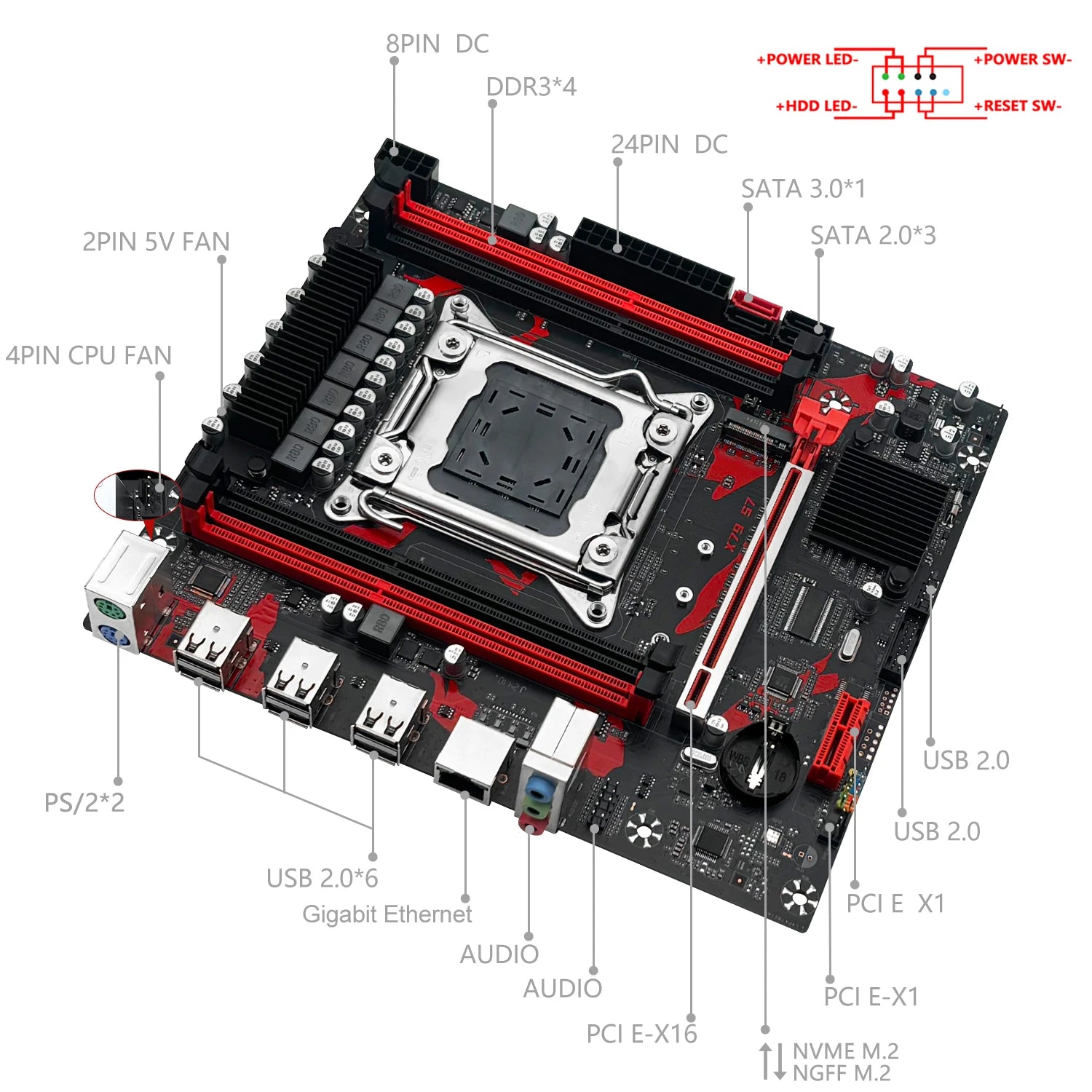 MACHINIST X79 Motherboard combo CPU Processor in USA