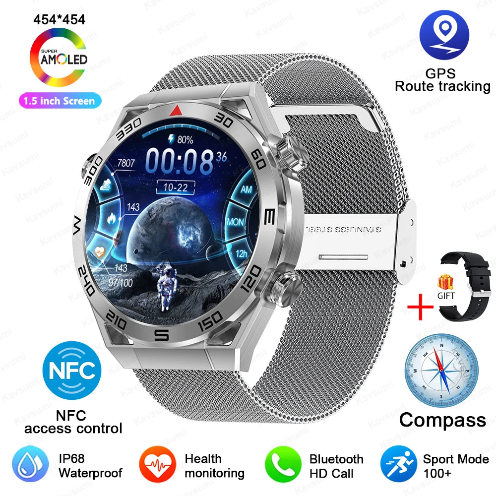 GPS Tracker Smartwatch Men NFC Bluetooth Call IN USA.