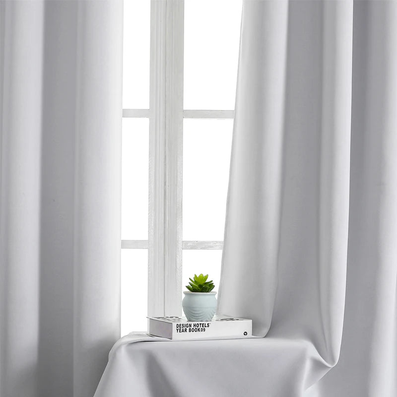 Grommet Solid Blackout Curtains Bedroom in USA