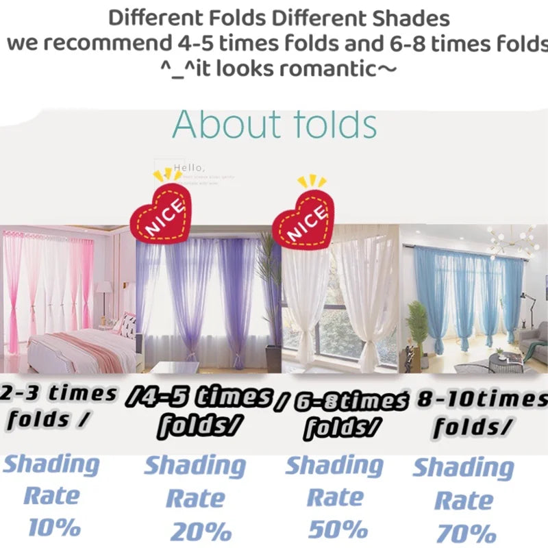 Free Customization Sheer Tulle Curtains Shading IN USA.