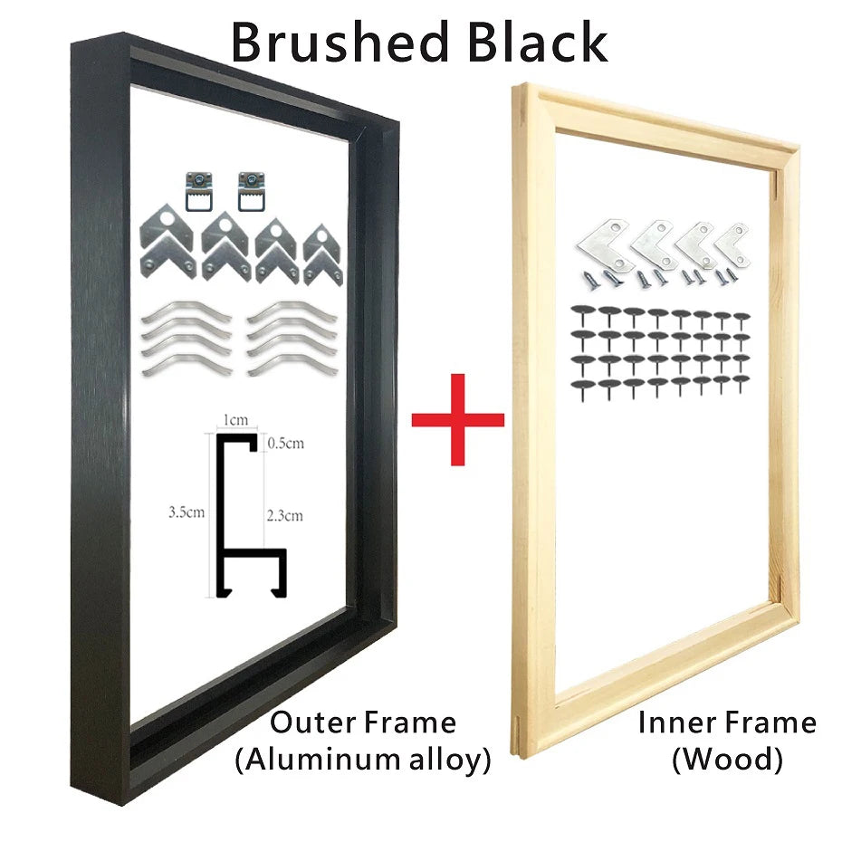 Gold Black Silver Matel Wall Oil Painting Frame IN USA.