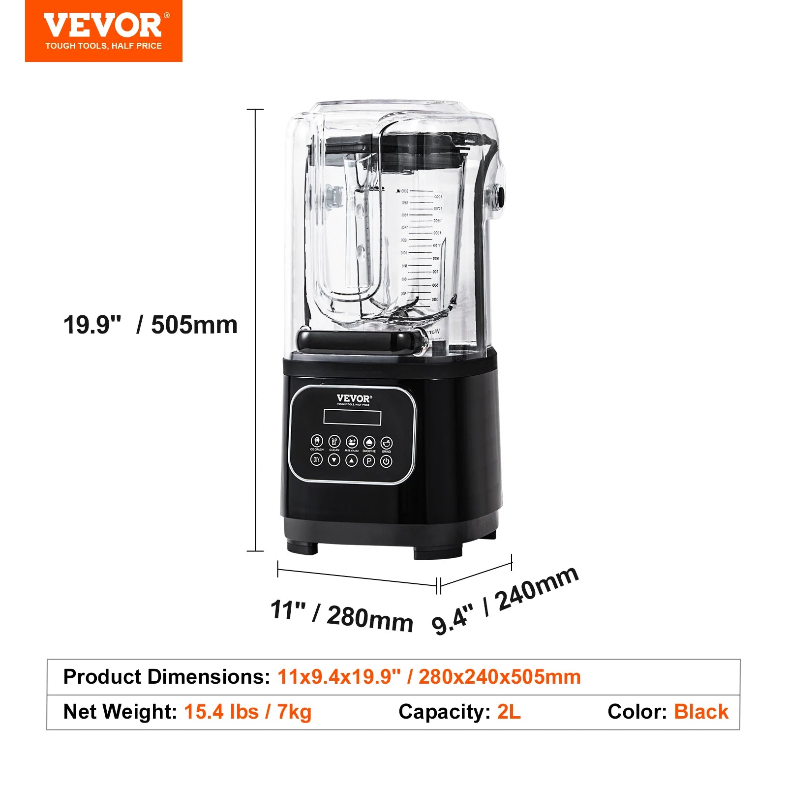 Smoothie Blender Commercial Grade Food Fruit Processor IN USA.