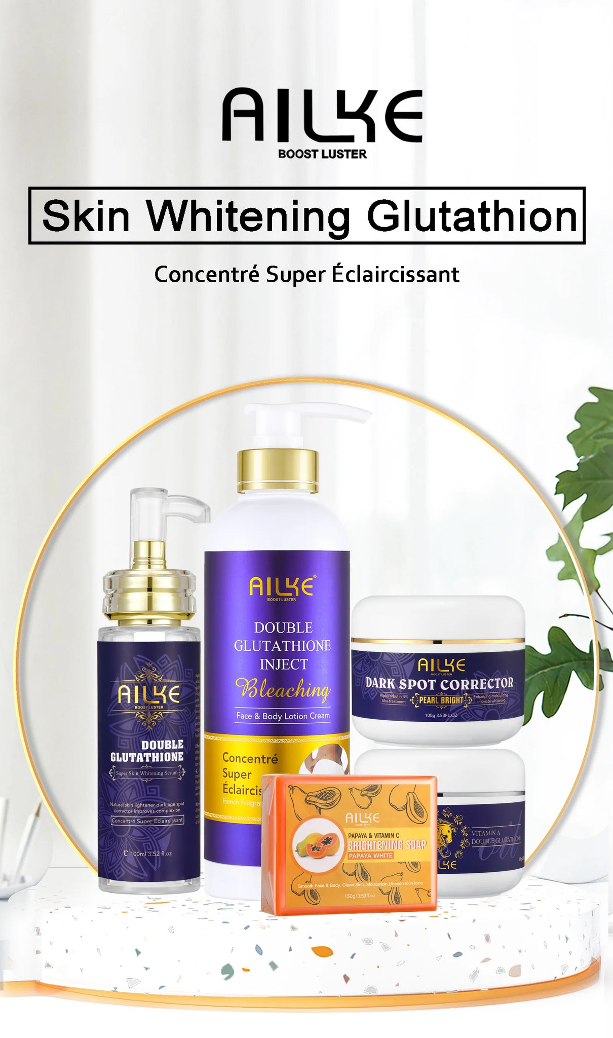 AILKE Bleaching Skin Care, With Double Glutathione, in USA