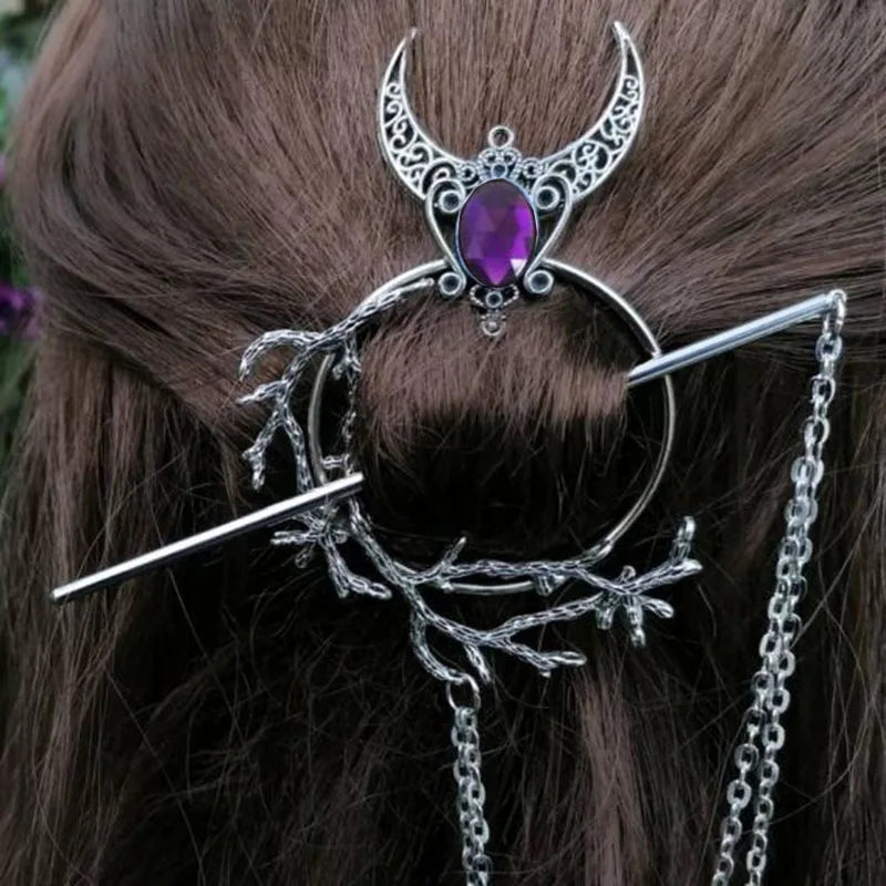 Unique Viking Black Oversized Crow Hair Clip Accessories in USA