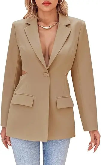 Women Elegant Blazer Sexy Cut Out Blazer Jackets IN USA.