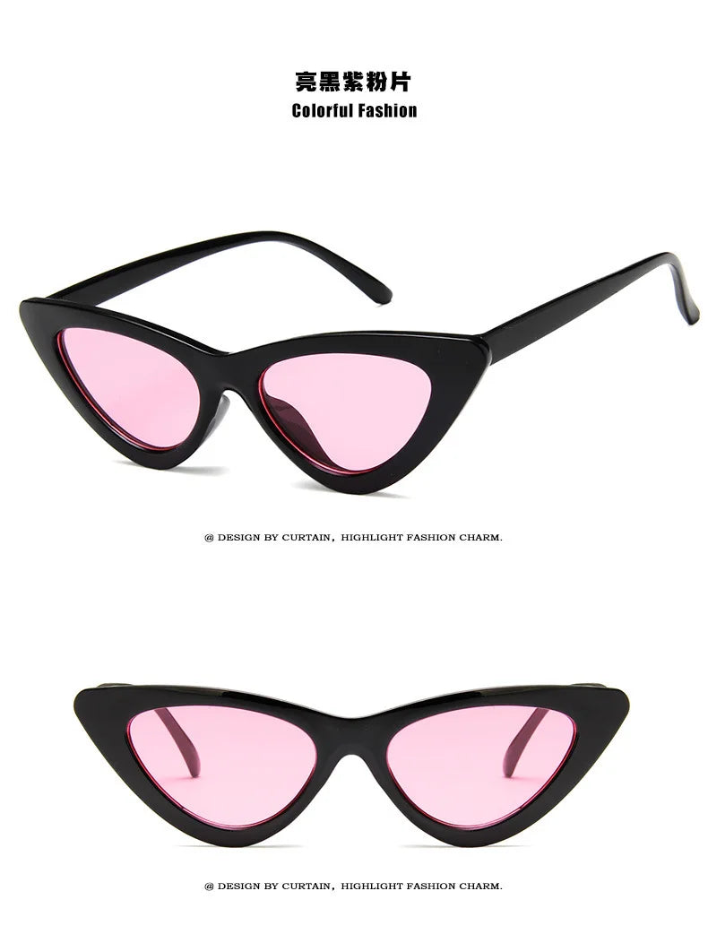 Retro Vintage Cateye Women Sexy Small Cat Eye Sun Glasses in USA