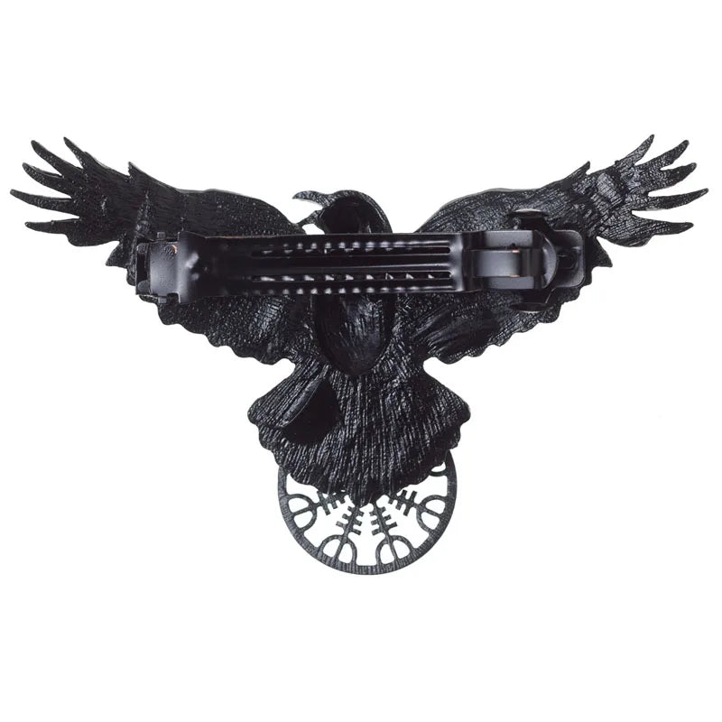 Unique Viking Black Oversized Crow Hair Clip Accessories in USA