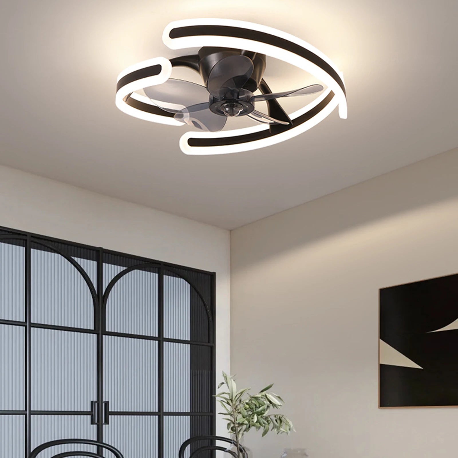 Modern Ceiling Fan Lamp Semi-Flush Mount Ceiling IN USA.