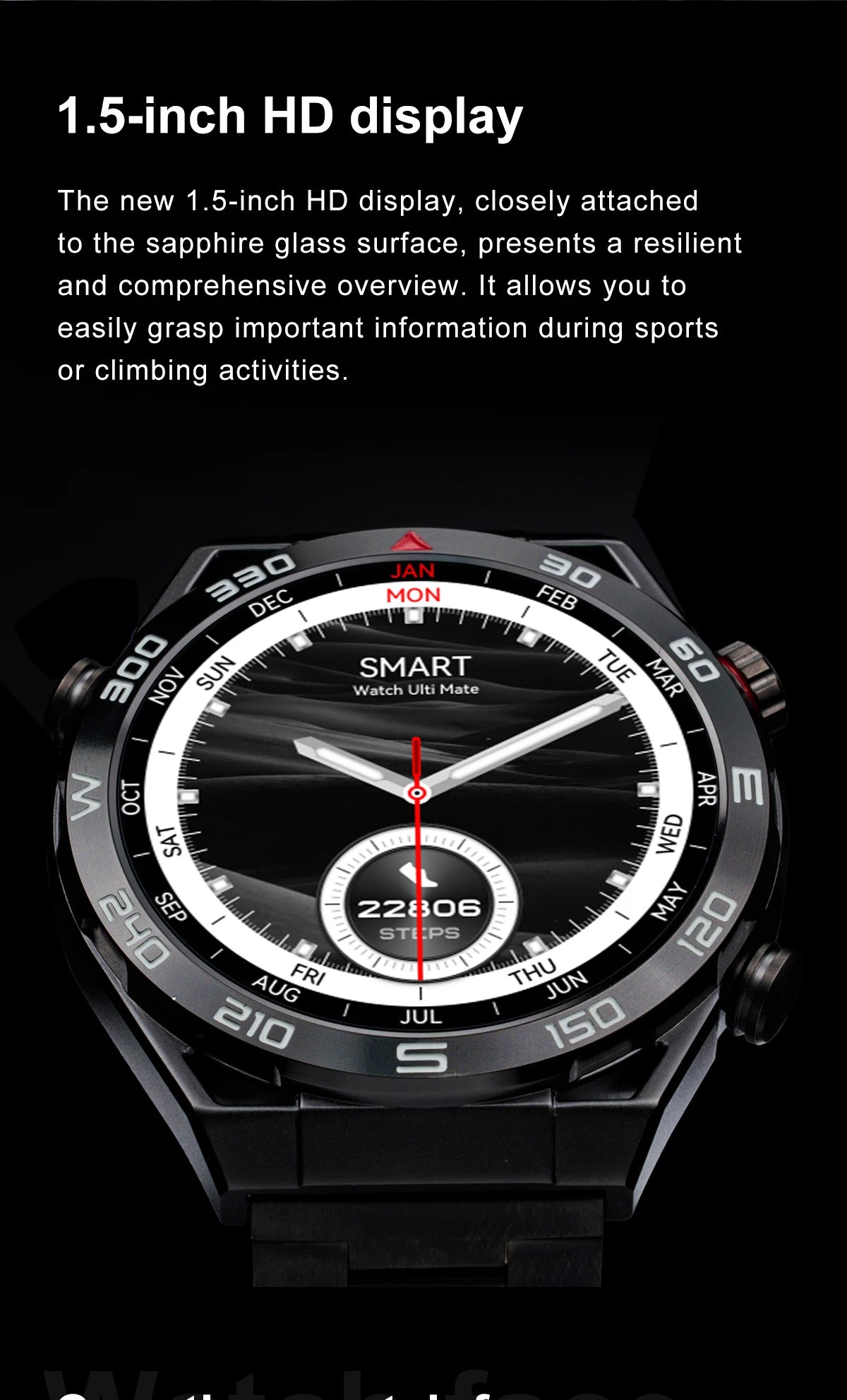 GPS Tracker Smartwatch Men NFC Bluetooth Call IN USA.